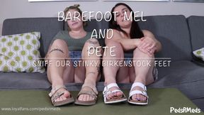 Barefoot Mel and Pete Sniff Our Stinky Birkenstock Feet