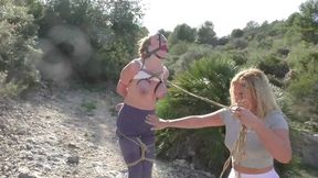 Melodie & Zoey Ziptie - Hiking in Bondage through the spanish Woods - Chapter 2 - Full Clip mp4 SD