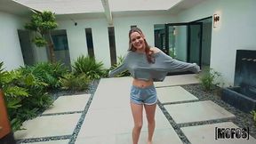 First time met outside work and this petite Trinity Olsen immediately started hitting on me