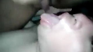 He tongues and licks butthole, then inhales.