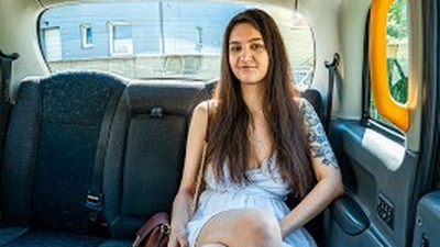 Fake Taxi Brunettes big natural tits get very hot and sweaty before having her pussy fucked hard