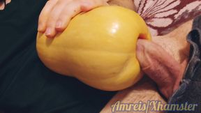 I fucked the pumpkin again. I couldn't resist and cummed in her