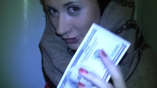 Young amateur sweetie sucks a dick and gets rammed for money