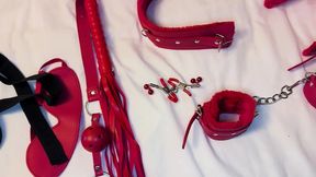 blonde beauty lola fae cuffs, blindfolds & fucks petite trans cutie with huge strapon