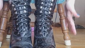 Knee High leather Dominatrix Boots