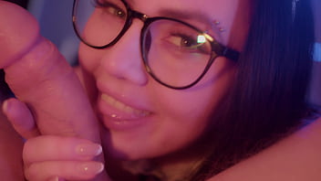 Prurient wife pegging her husband&#039_s and gets cum.