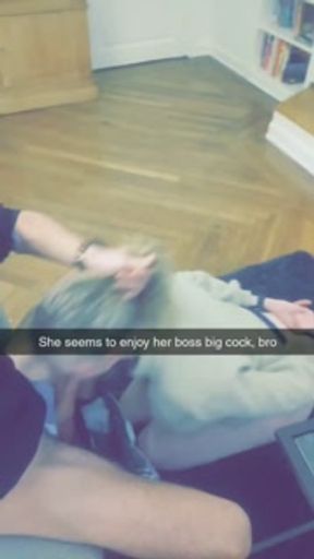 I fuck my boss at work while I'm sending snap to my cuckold husband