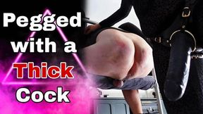 Femdom Pegging with Thick Cock - Slave Human Furniture Anal