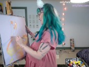 9 Month Pregnant Self Portrait Painting Show