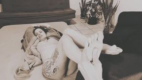 all directions of my feet - black and white