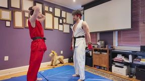 Ken vs Ryu Cumshot Domination Ballbusting Rematch