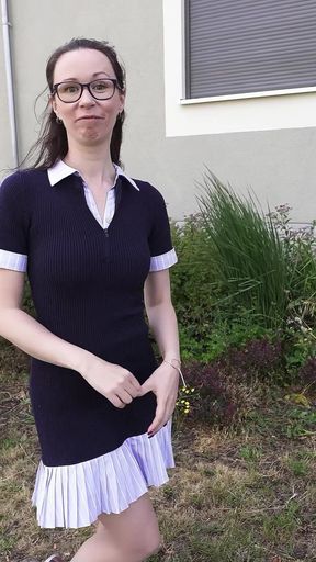 German Scout - Slim and Shy German Glasses Student Girl Ronya Rabe at Casting Fuck