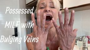 Possessed MILF with Bulging Veins: Extreme Hand Close-ups, Demonic Laughter and Parasite Feeding