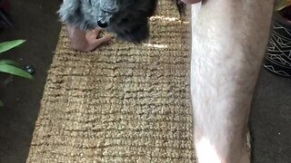 Amateur bear man gets naked, stretches, and lazes around in the jungle - no erection bigcock bigwhite