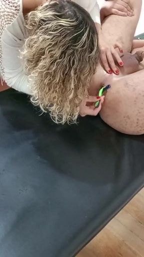 Unforgettable moment from &quot;Male waxing, Brazilian style. dick and ass&quot;