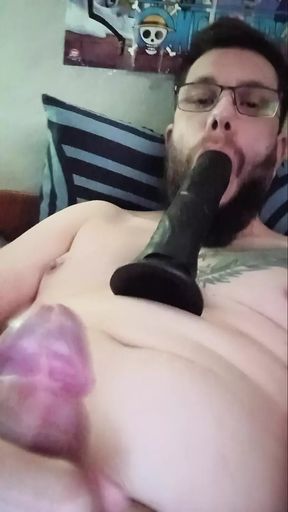 Jerking and torturing balls and cumshot