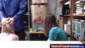 Blonde teen gets jizz all over her face from big-dicked cop