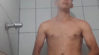 Contemplating you in the bathroom