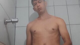 Contemplating you in the bathroom