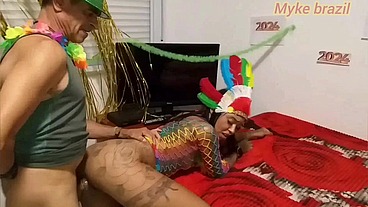 Carnaval do Myke Brazil 2024 com Fabinho costa e millena Gomes ela adora sex anal