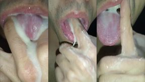 Gay teen deep throat messy cum face sloppy tongues fucked raw