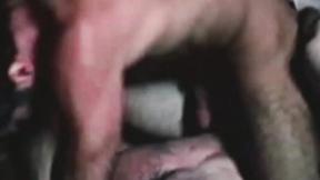 ”Muscular retro girl Rory have a pretty sex session with mature dudes”