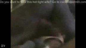 busty BBW wife taking BBC like a slut