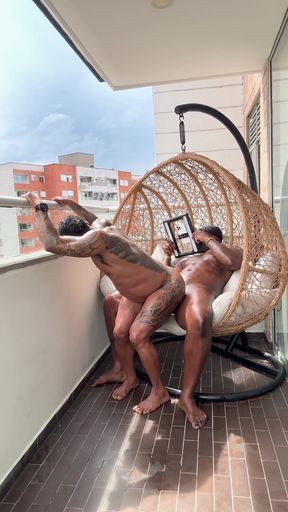 Colombian Body Builder Flip Fucking with Big Black Cock American Zaddy