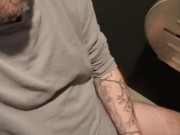 Blowing my load in public bathrooms cumpilation part 1