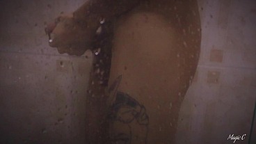 POV you're spying this hot latino twink while he's taking a shower
