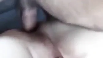 Amateur guys fuck bareback in car with big cock