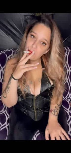 Smoking in leather