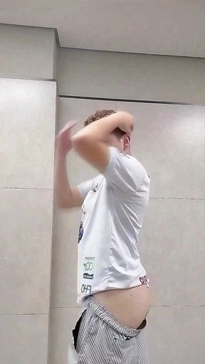 I Almost Got Caught by the Security Guard Exposing Myself in the Public Restroom.