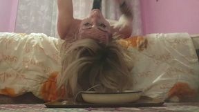 pov sucking the big dildo deepthroat 🔥sloopy deepthroat gag blowjob,lots of spit on my face