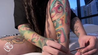 I let my stepdad watch while I get a manicure