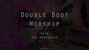 Double Boot Worship with The Hunteress