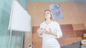 Sniffing secretly the farts of my beautiful blonde teacher - By Mariane Bird - CLIP 1