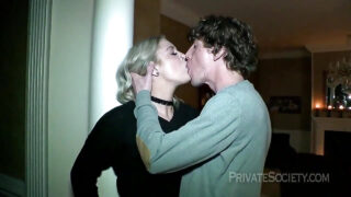 Rion King pounds Lana Analise in the ass and she eagerly sucks him clean right after