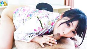 ”Reo Saionji amazes with her dick sucking skills”