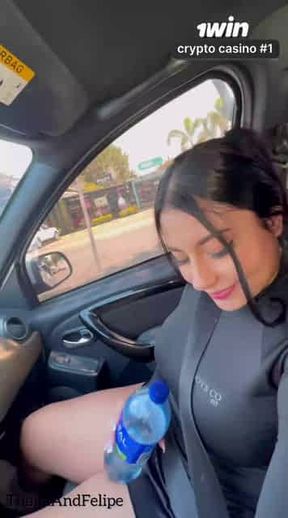 A stranger interrupted my workout and gave me an excellent deepthroat off in her car - PUBLIC SEX.