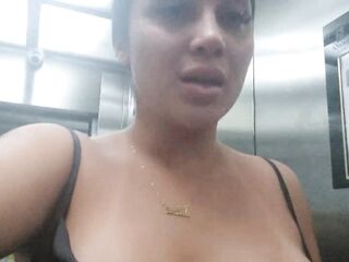 I was caught squirting in my hotel's elevator