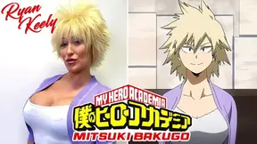 Sexy MILF Ryan Keely Cosplay as Mitsuki Bakugo Gets Cum On Bush