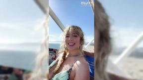 ”Big Boobed Lena Paul's Beachside Seduction”