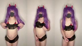 devil femboy cosplay faps and cums