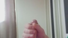 Oiled cock Cumming hard