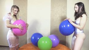 Isa & Lavinia are balloon poppys - mp4 1080p