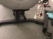 Pulling OUT that FAT DICK in the GYM ** HEAVY BALL WEIGHTS **