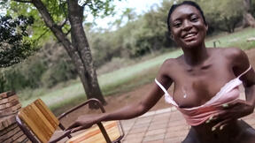 Amateur Ebony Girlfriend Fucked Raw P-O-V Outdoors