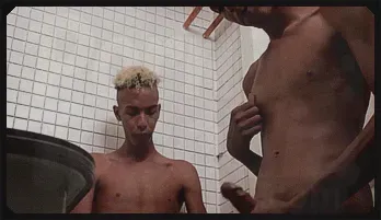 Ebony Gay Twinks Stroke Big Cocks & Cum Together