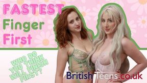 Sunflower Doll And Victoria Greene - Blonde Babe And Sexy Redhead Compete To Cum First